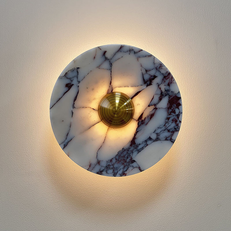 New Nordic Post-modern Light Luxury Marble Wall Lamp Designer Simple Bedroom Bedside Toilet Mirror Front Lighting