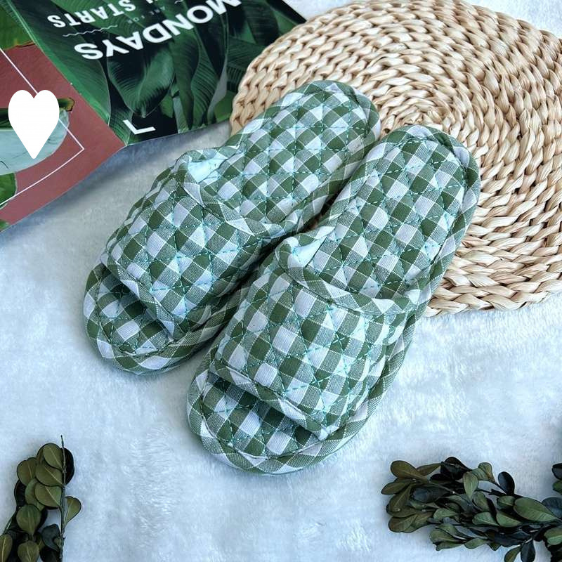 암녹두 체크무늬 천 베이스 [입자 없음]