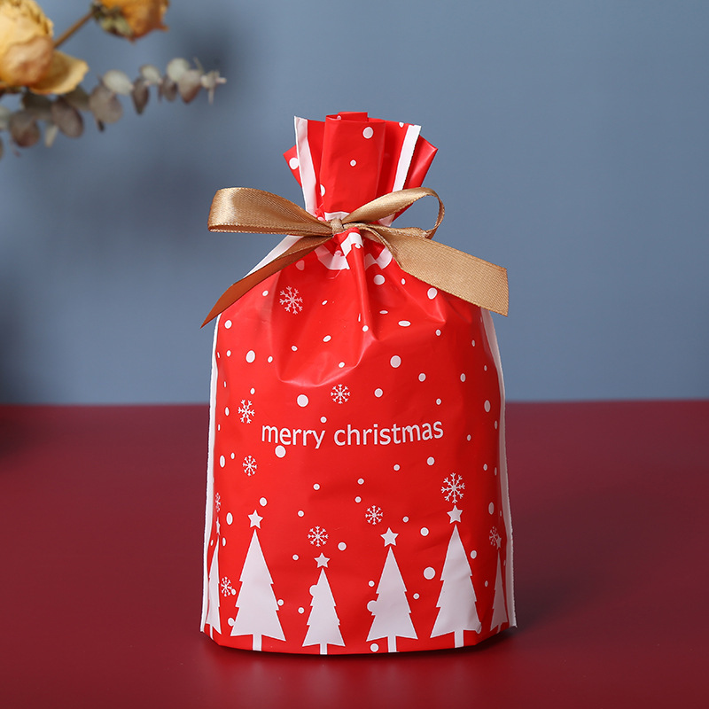 クリスマスプレゼントのお菓子の束口焼き包装袋牛圧延糖雪花ショートニング包装袋キャンディービスケット巾着袋|undefined
