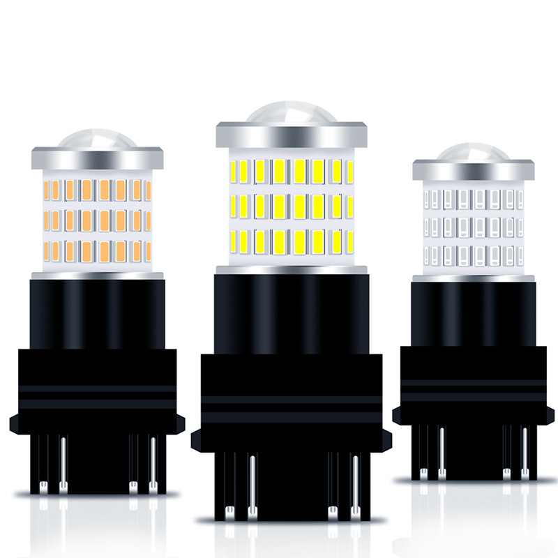 Luz de freno LED transfronteriza Shangxian, luz trasera para automóvil, luz de señal de giro 3014, bombilla para automóvil con lente de alto brillo 54+t20