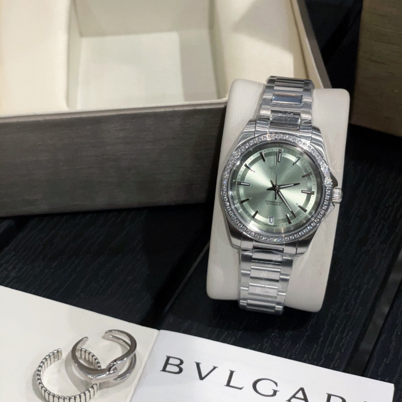 Langjia Yuedong 34mm Automatic Mechanical Women's Watch with Mother-Of-Pearl Dial, Steel Band, and Diamond-Encrusted Dial, Cross-Border Dropshipping