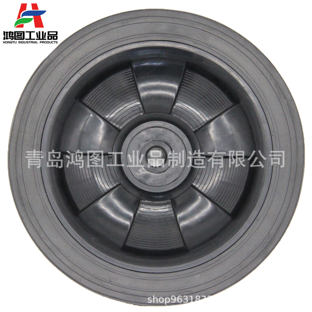 8寸顺纹PVC挂胶轮 (1)