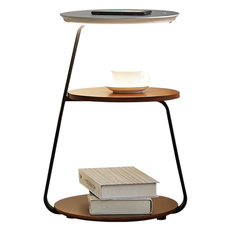 Lámpara de pie, sofá de sala de estar, dormitorio, carga inalámbrica, estante creativo, diseño, mesita de noche, lámpara de mesa de centro integrada