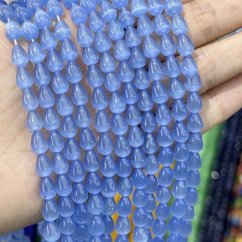 厂价直销 水滴型猫眼石散珠 diy古风发簪头饰珠串饰品配件半成品|undefined