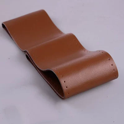 Steering wheel cover, Genuine Cowhide Hand-Stitched Steering Wheel - edge-hole-brown-color-38cm