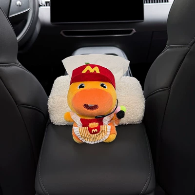 and rear row decoration for goddesses — Car tissue box/set - armrest-box-with-white-tissue-bag-mcdonalds-lulu
