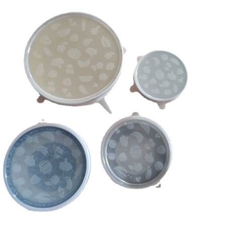 New EU Standard 6-Piece Stretch Silicone Food Cover Set, Round Bowl Cover, Sealing Kit