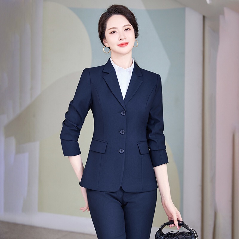 Elastic Twill Business Suit Jacket Women's Suit Spring and Autumn New Workwear Formal Three-Button Suit Workwear