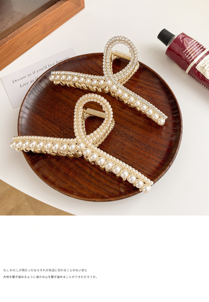 Women's Luxurious Geometric Alloy Inlay Artificial Pearls Rhinestones Hair Claws display picture 4