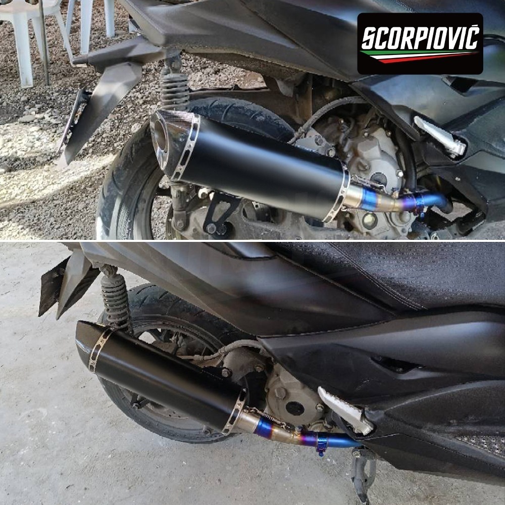 Motorcycle exhaust pipe modification suitable for XMAX300 stainless steel exhaust pipe front and rear section set 17-23