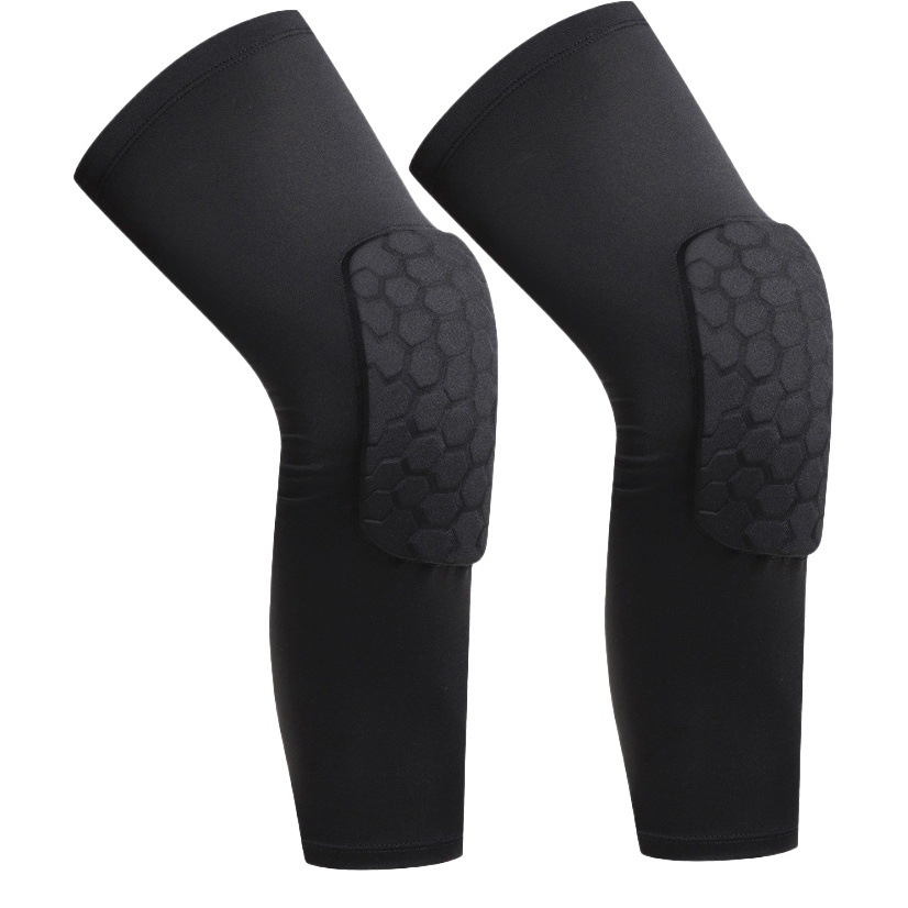 Star Basketball Knee Pad Honeycomb Anti-collision Professional Sports Protector Full Set of Equipment Long Leg Knee Breathable for Men and Women