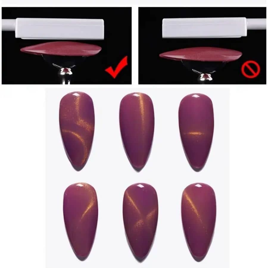 Herramientas de uñas nuevo imán de ojo de gato original de doble cabeza cambiable fuerte imán 3D mágico imán de pegamento de ojo de gato