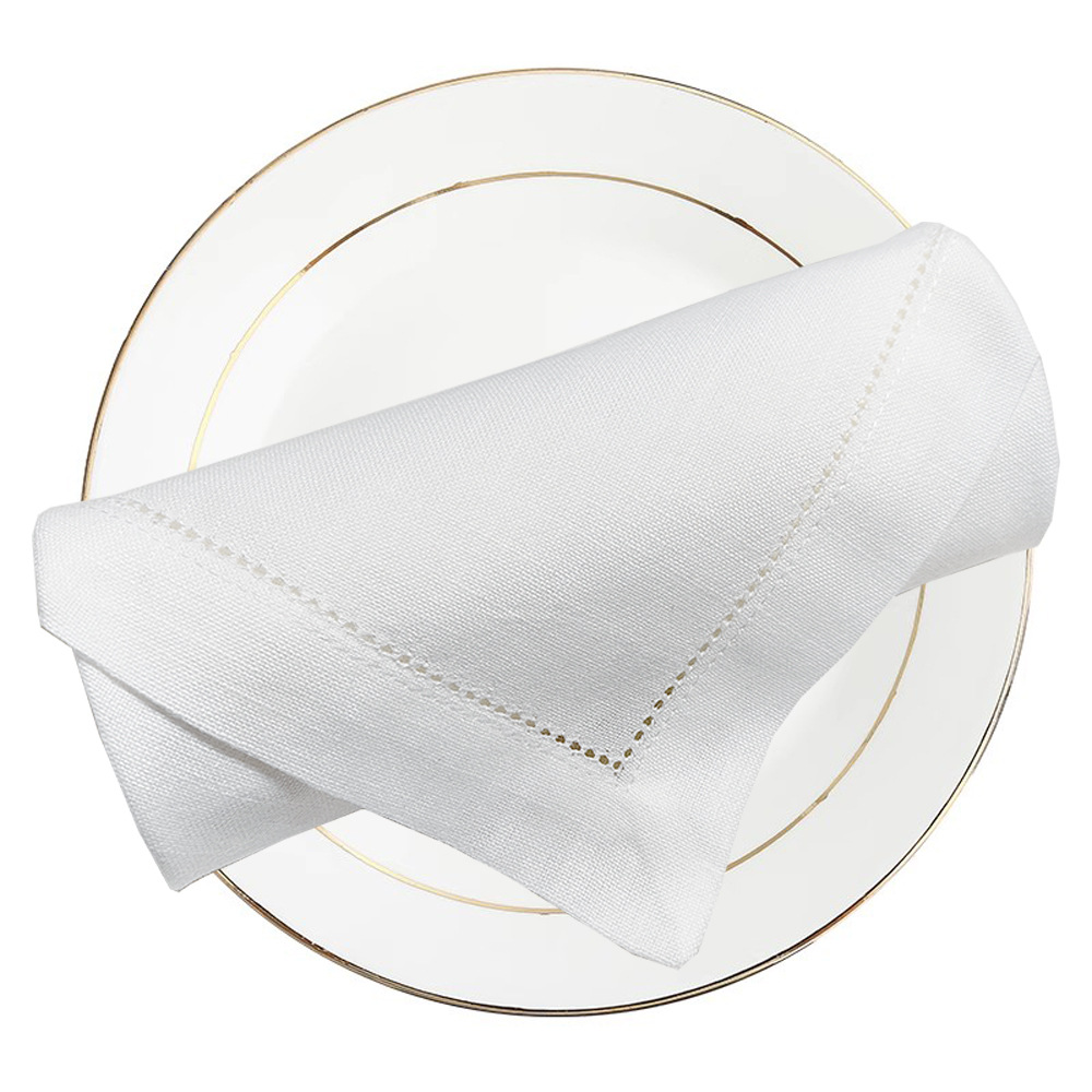 【棉麻镂空餐巾】跨境货源亚麻餐巾布 抽丝晚餐 婚礼鸡尾酒口巾布