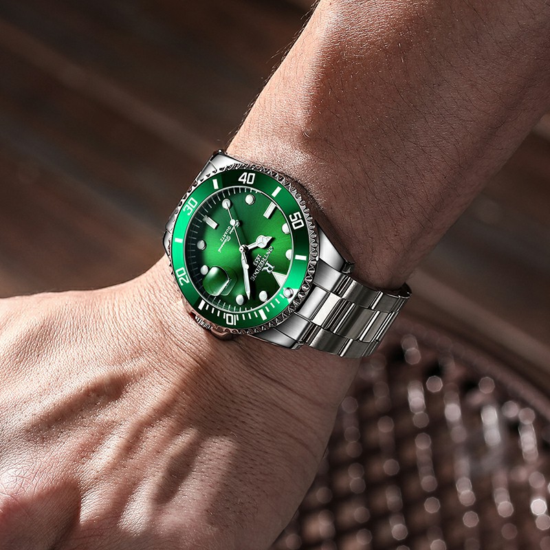 Luminous Waterproof Lux Green Water Ghost Watch