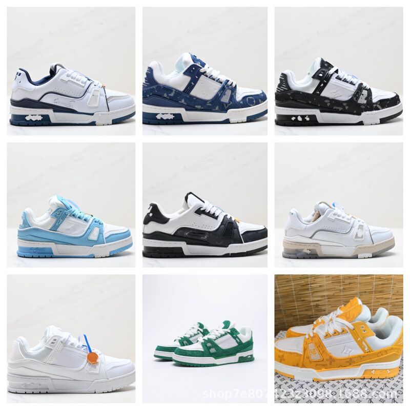 Cross-Border High Quality 2025 Foreign Trade Putian High-End Version Lv Trainer Shoes Puding Cross-Border High Quality 2025 Foreign Trade Putian High-End Version Lv Trainer Shoes Puding