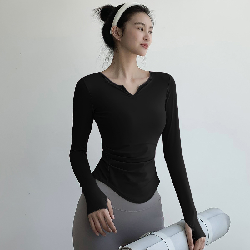 Breathable Women's Yoga T-shirt Slim Fit Quick-drying Sports Top_voghion.com