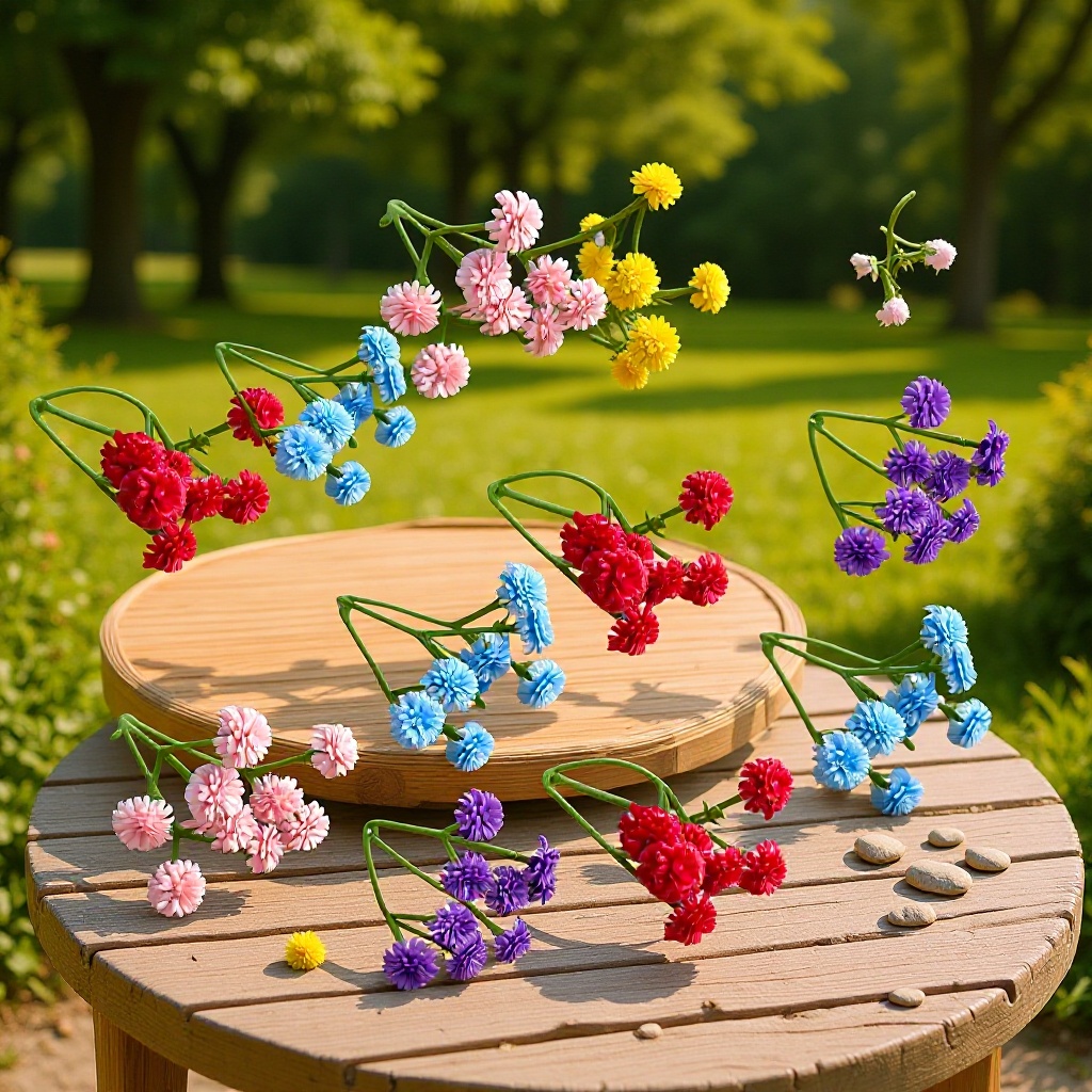 仿真软胶满天星假花花头配件满天星塑料花艺手工配件家居装饰厂家