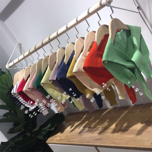 Children's shawl Korean style versatile preppy style striped baby scarf autumn and winter knitted outer vest fake collar fashion