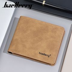 新しいメンズショートウォレットヨーロッパとアメリカのレトロなマルチカードスロットシンプルな薄型ウォレットハイエンドビジネスユースウォレット