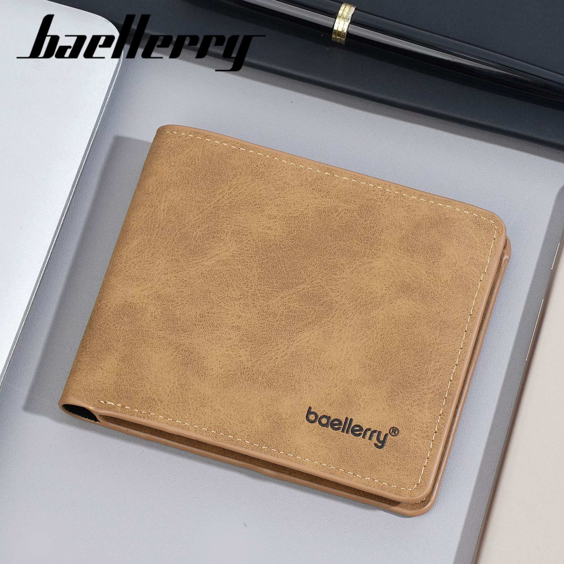 Short retro thin wallet, European style, high-quality style