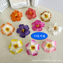 新款度假风仿真扶桑花发夹女氛围感海边拍照头饰花朵侧边夹刘海夹