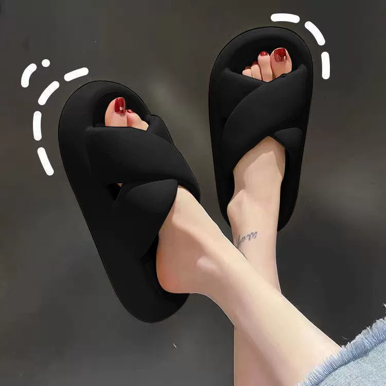 Ступать на фекалии EVA тапочки женский летний новый интерьер дома толстая подошва пара ванная комната ванна противоскользящие холодные тапочки мужчины
