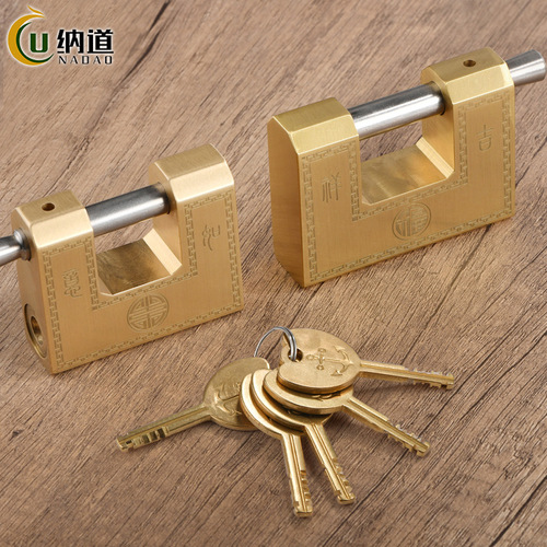 Brass padlock household waterproof anti-theft lock super B grade blade full copper lock Longfeng Chengxiang lock wholesale