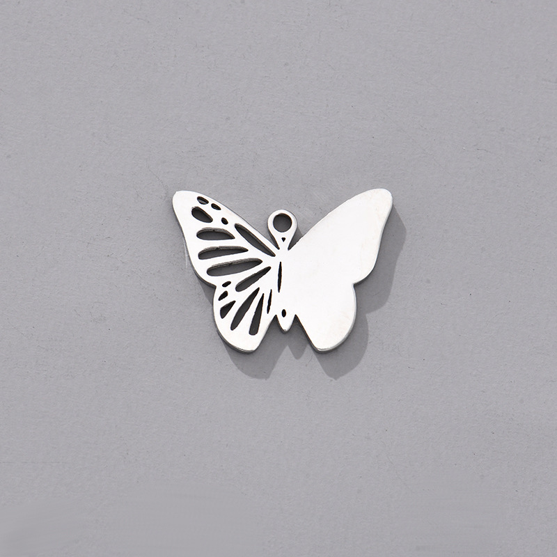 Varios accesorios de collar colgante de metal de acero inoxidable mariposa love DIY accesorios de joyería con pulsera combinada