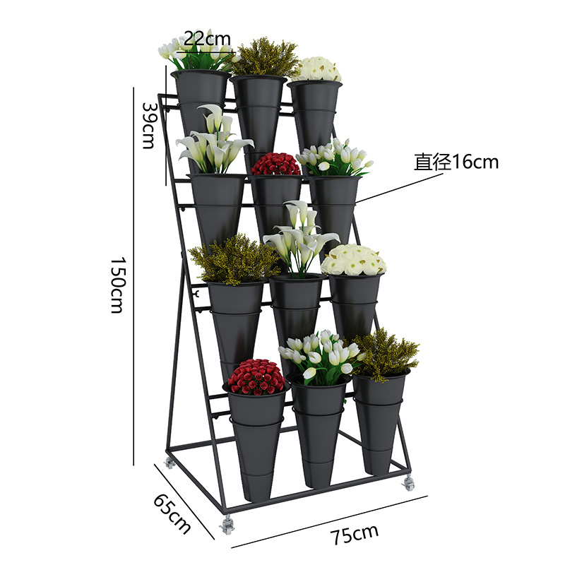 Soporte de flores de hierro forjado para decoración
