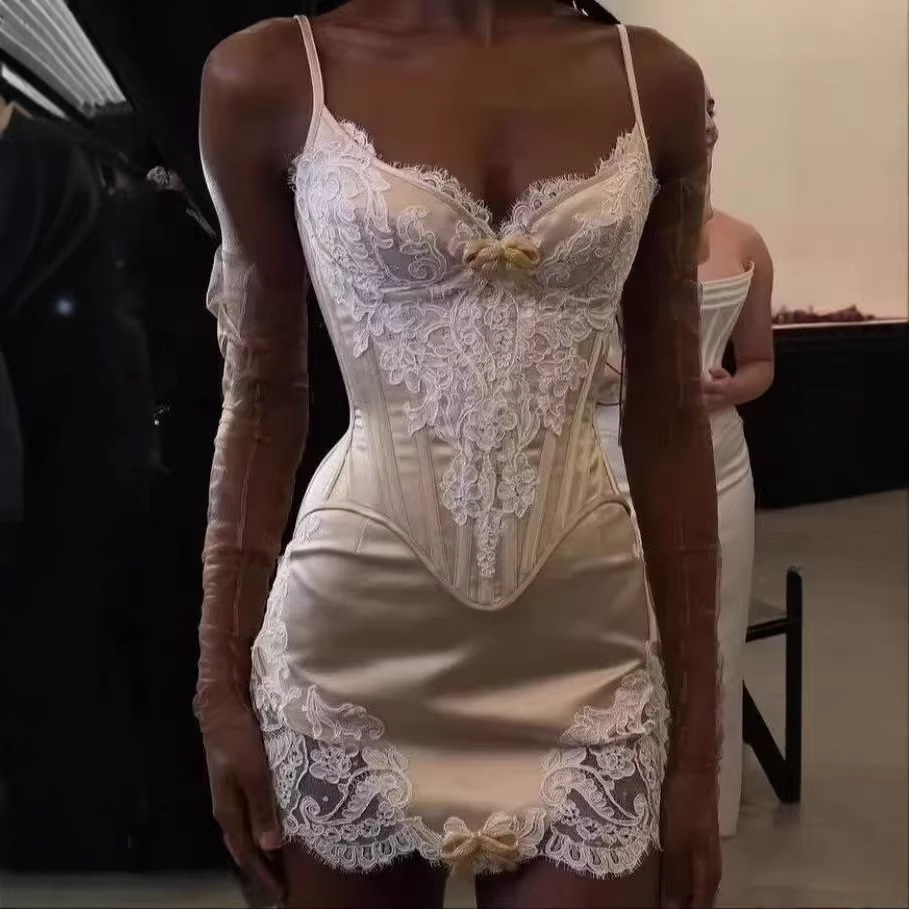French Court-Style Lace Fishbone Camisole Women's Waist-Slimming Corset Hot Girl Outfit 2026 New Model