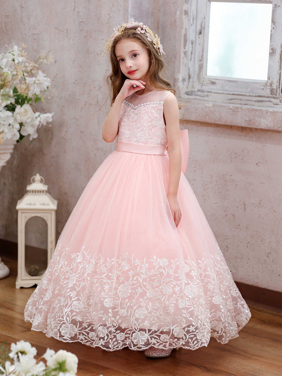 Prinzessinnenkleid Für Mädchen Aus Spitze Und Tüll Für Festtage_voghion.com