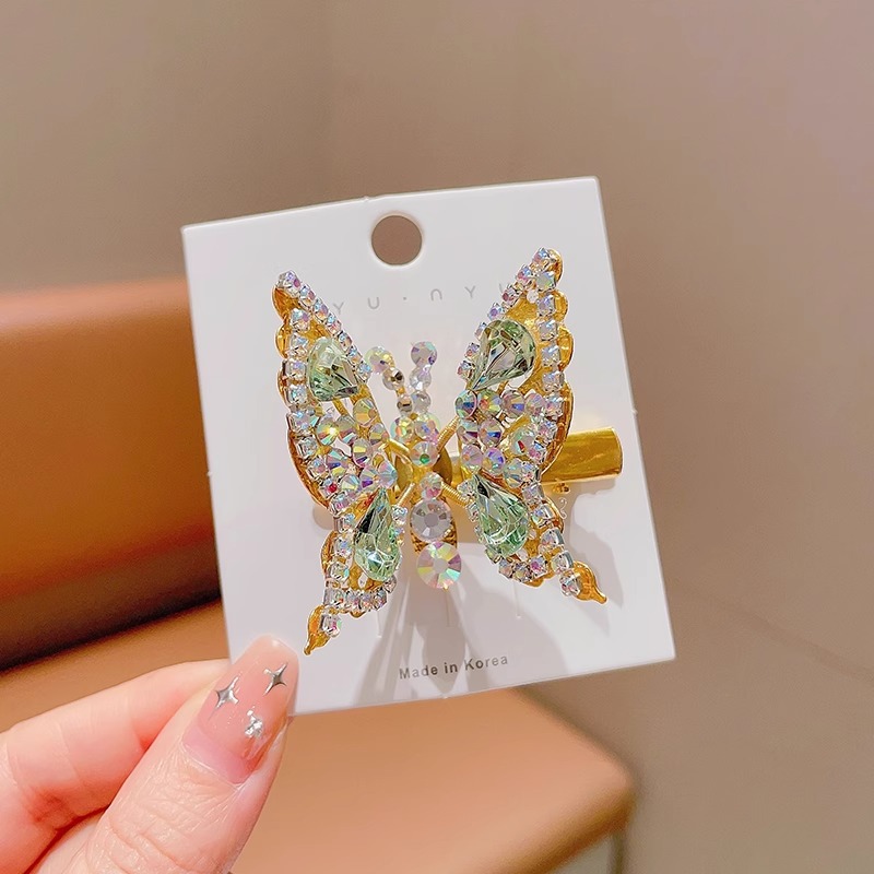 Niños diamante mariposa clip de cabello se moverá clip de cabello para niñas lateral frangeo clip clip de estilo antiguo clip de ropa china