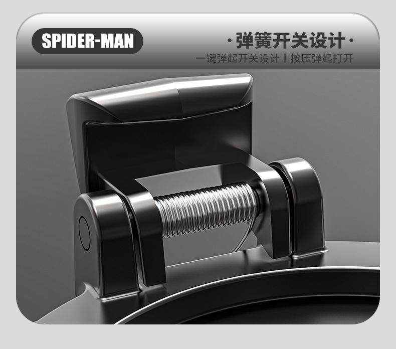 Cross-border new car interior modification Spider-Man metal one-click Start button protective cover switch personalized decoration