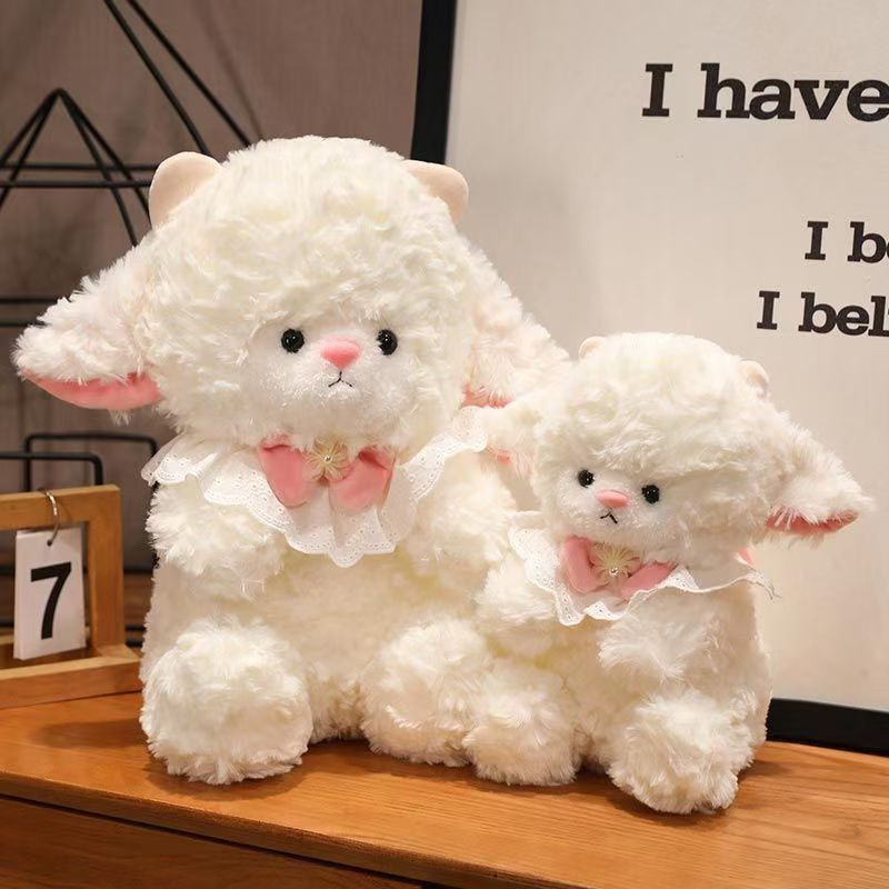 新款羊咩咩领结小绵羊可爱公仔生日礼品布娃娃婚庆礼毛绒玩具批发|undefined