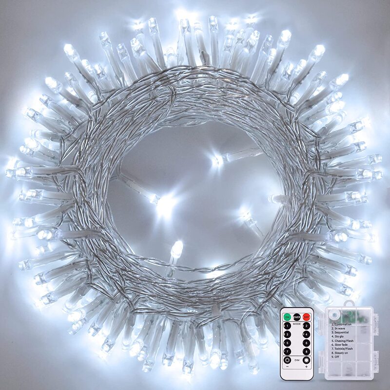 LED battery powered Christmas light white Christmas light indoor flashing fairy string light outdoor waterproof