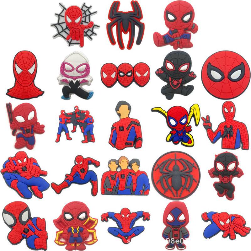 Spiderman series hole shoes flower shoe buckle PVC decorative detachable shoe buckle cross-border spot Amazon burst