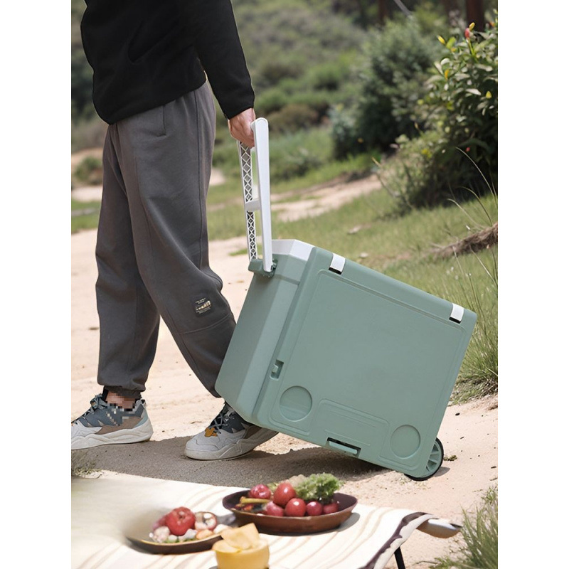 6-32-85L Incubador de barra de tracción Cubo de hielo plegable Refrigerador portátil para acampar al aire libre Refrigerador de pu de conservación de alimentos