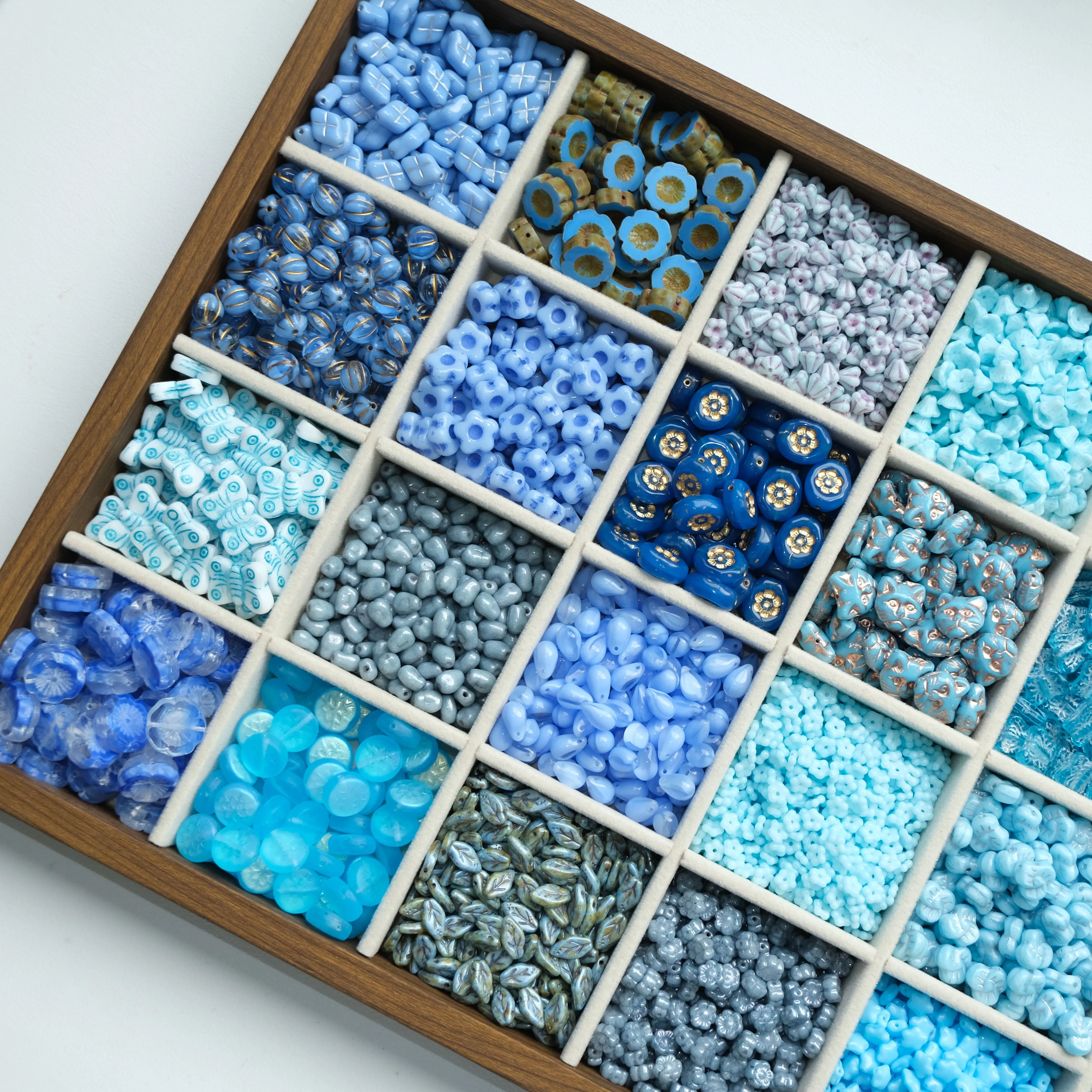 Синий романтический светло-голубой импортный чешский бисер «сделай сам», браслет из бисера, ожерелье, серьги, материал, аксессуары, свободные бусины