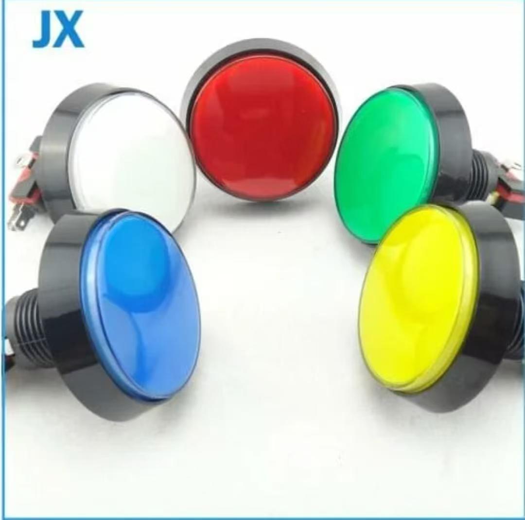 游戏配件按钮篮球小波比打枪电玩自复位开关通用60mm平面斜边按键