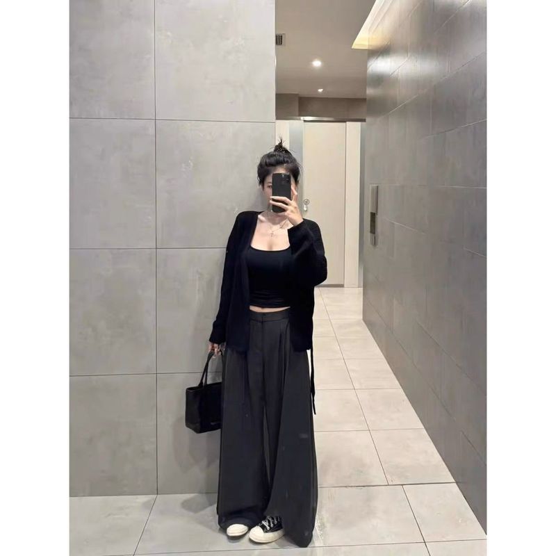思蓓儿慵懒风外搭毛衣开衫女秋新款松弛感宽松设计感针织披肩外套|undefined