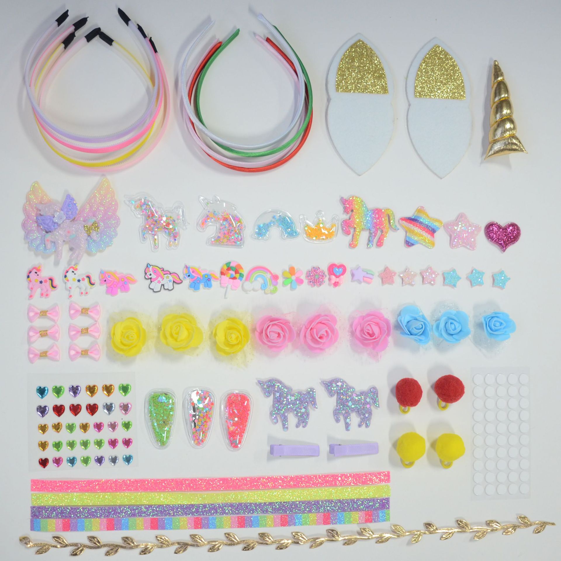 Tronos de Amazon diy juego de diadema Juguetes Accesorios para el cabello Combinación Diadema para niños Paquete de material hecho a mano Spot al por mayor