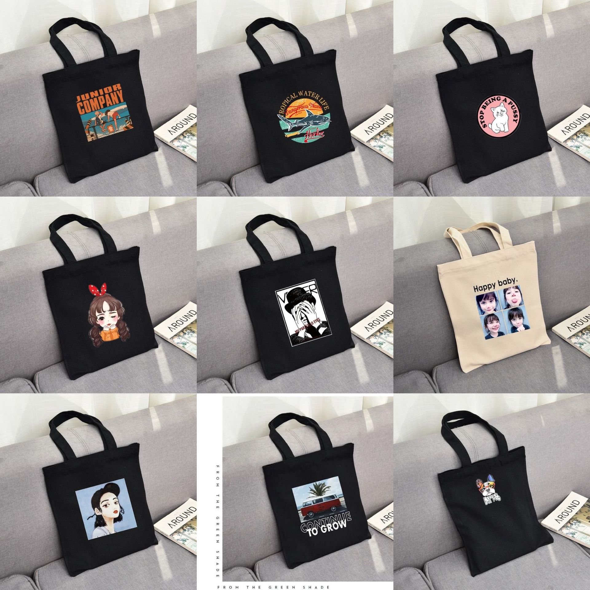 帆布袋定 做厂家印花单肩手提帆布袋定 制logo棉布袋订 做礼品袋