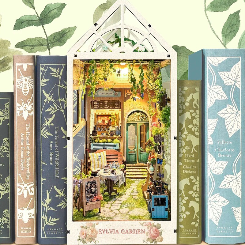 DIY Cabin Sylvia Garden 3D Handmade Assembled Book Stand Desktop Ornaments Model Toy Birthday DIY Cabin Sylvia Garden 3D Handmade Assembled Book Stand Desktop Ornaments Model Toy Birthday
