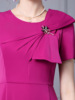 Wrapped buttocks formal dress bow high waisted fishtail dress
