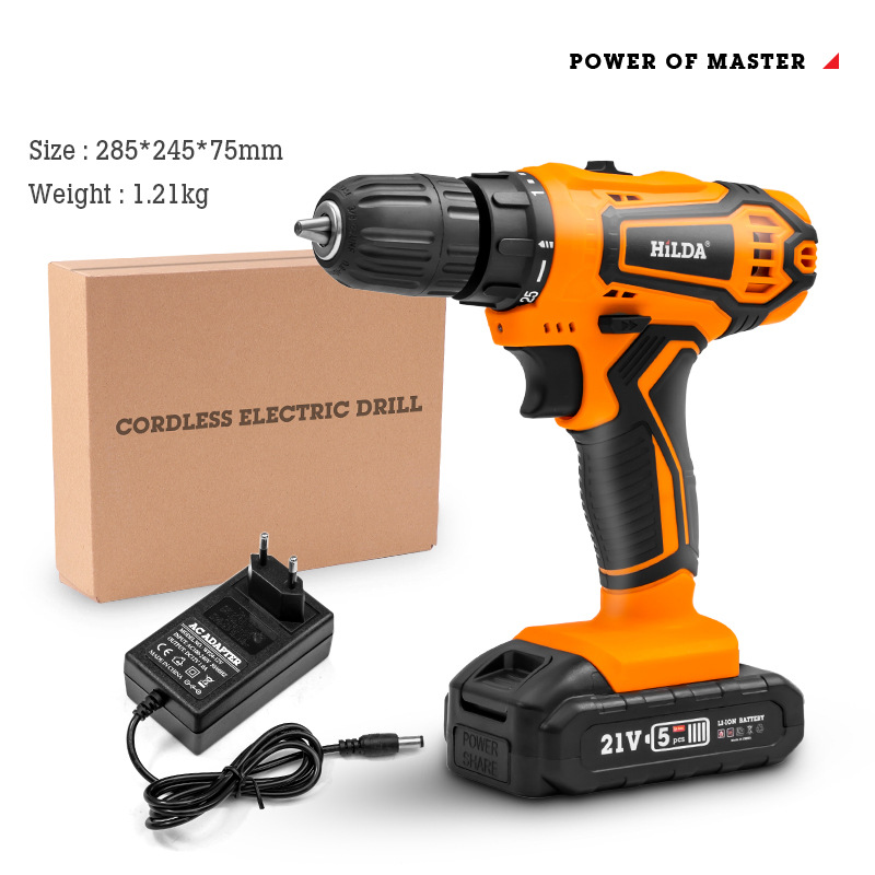 HILDA 12V 16,8 V 21V Litio taladro eléctrico taladro de mano destornillador eléctrico Sudeste de Asia taladro eléctrico