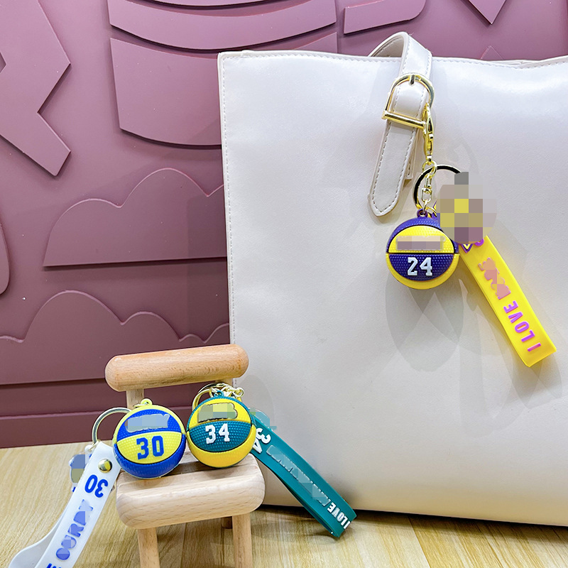 Estrella Baloncesto llavero Kobe Curry James Owen mochila estudiante colgante recuerdo moda pequeño regalo