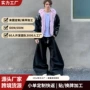 pu连帽男女宽松皮衣