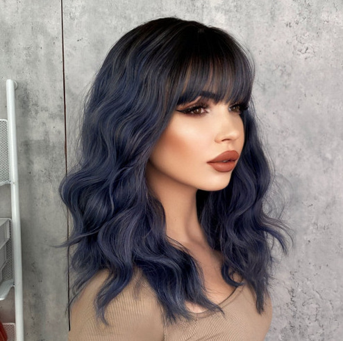 Nueva peluca de cabello rizado, belleza de moda europea y americana, cabello rizado largo