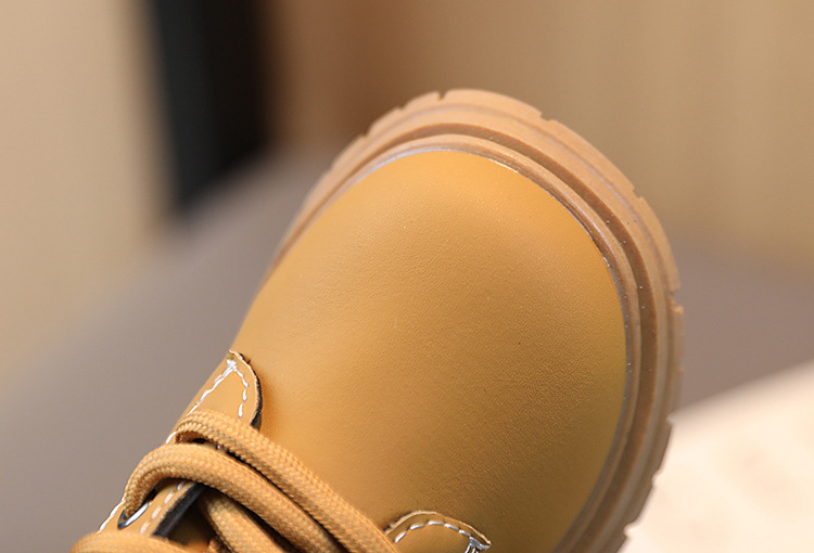 Child's shoes Kids single boots Fashion big yellow boots_voghion.com