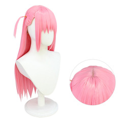 Drifting Art: Lonely Rock Cosplay Wig – Ichigo Gotō's "Dokubochi" Cosplay with Side Braids, Featuring Soft Pink Long Hair